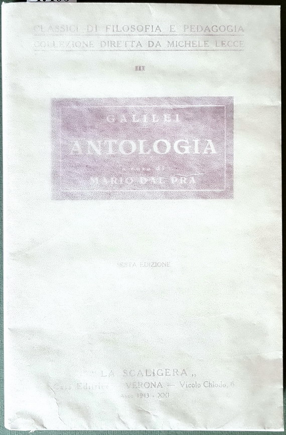 ANTOLOGIA scritti scelti con introduzione e note a cura di Mario Dal Pra - immagine 2