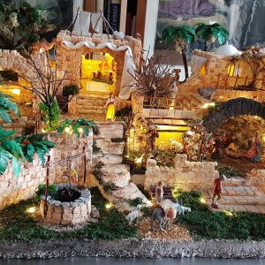 GRANDE DIORAMA CON PRESEPE in stile Orientale