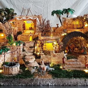 GRANDE DIORAMA CON PRESEPE in stile Orientale