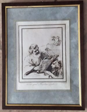 SAN MARCO EVANGELISTA CON IL LEONE ALATO da un’invenzione del Guercino