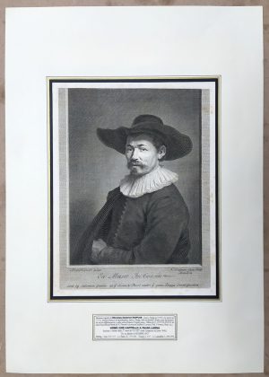 UOMO CON CAPPELLO A FALDA LARGA da un dipinto di Rembrandt